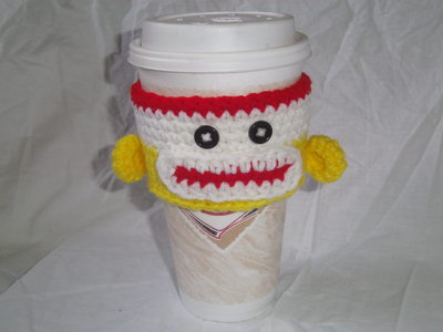 Sock Monkey cup cozie