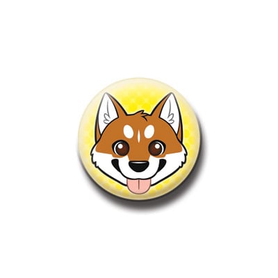 Button / magnet : shiba
