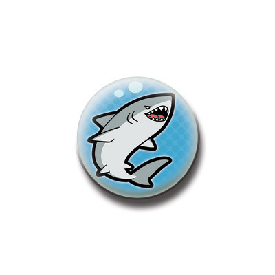 Button / magnet : shark