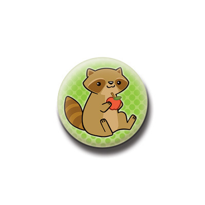 Button / magnet : raccoon