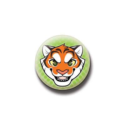 Button / magnet : tiger
