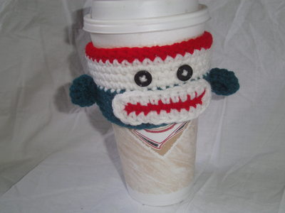 Sock Monkey cup cozie