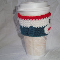 Sock Monkey cup cozie - Thumbnail 1