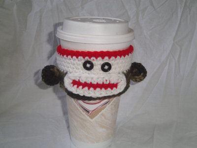 Sock Monkey cup cozie
