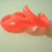 Mini Cobra Knot Bangle - Neon Pink (Clear) - Thumbnail 1