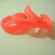 Mini Cobra Knot Bangle - Neon Pink (Clear)-1