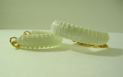 Mini cobra knot bangle - white