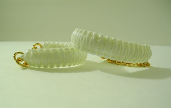 Mini Cobra Knot Bangle - White