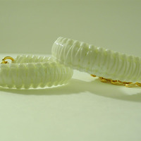 Mini Cobra Knot Bangle - White - Thumbnail 1