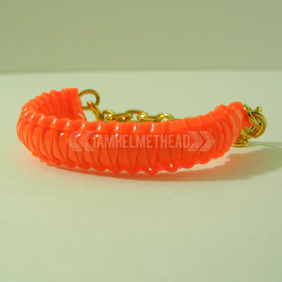 Mini cobra knot bangle - dark orange