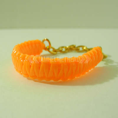 Mini cobra knot bangle - light orange