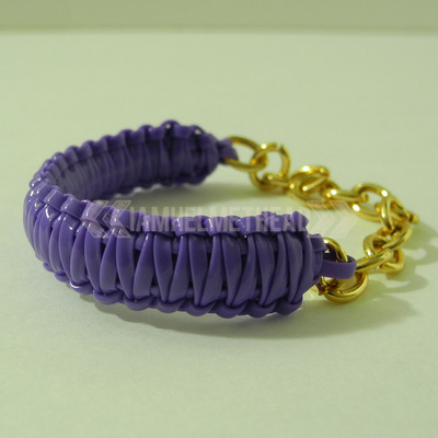 Mini cobra knot bangle - purple