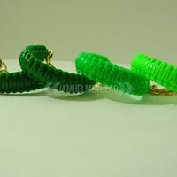 Mini Cobra Knot Bangle - Neon Green - Thumbnail 1