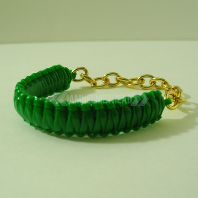Mini cobra knot bangle - dark green