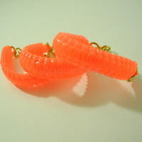 Mini Cobra Knot Bangle - Neon Orange (Clear) - Thumbnail 1