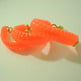 Mini Cobra Knot Bangle - Neon Orange (Clear)-1