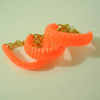 Mini Cobra Knot Bangle - Neon Orange (Clear) - Thumbnail 2