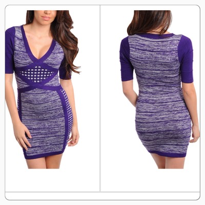 Purple mini dress