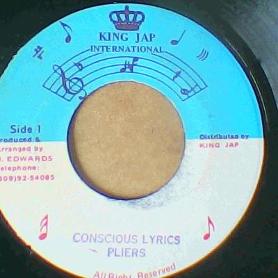 Conscious lyrics/version-pliers-king jap international records-7"-vg