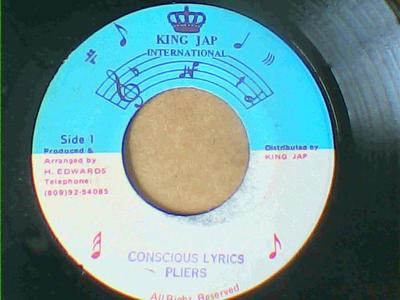 Conscious lyrics/version-pliers-king jap international records-7"-vg