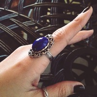 [SALE] Blue Stone Boho Ring - Thumbnail 2