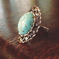 Turquoise Matrix Boho Ring - Thumbnail 2