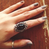 Black Onyx Boho Ring - Thumbnail 1