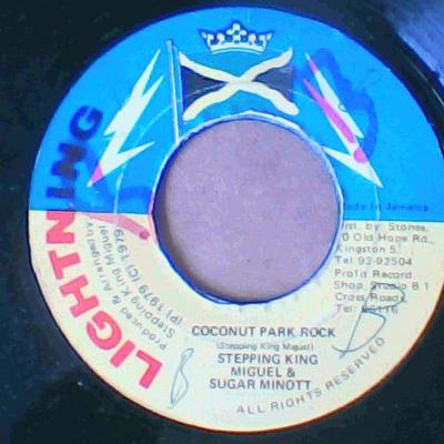 Coconut park rock/dub-stepping king miguel & sugar minott-lightning records-7"-vg
