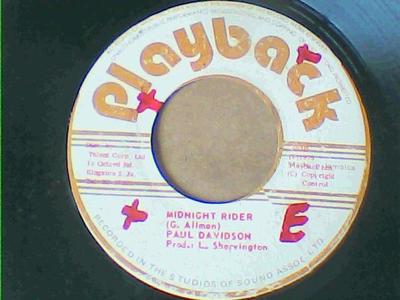 Midnight rider/version-paul davidson-playback records-7"-vg