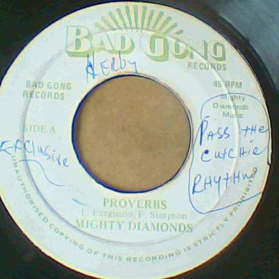 Proverbs/lamentations-mighty diamonds-bad gong records-7"-vg