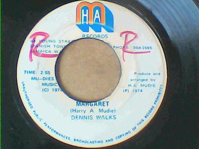 Margaret/version-dennis walks-ham records-7"-vg