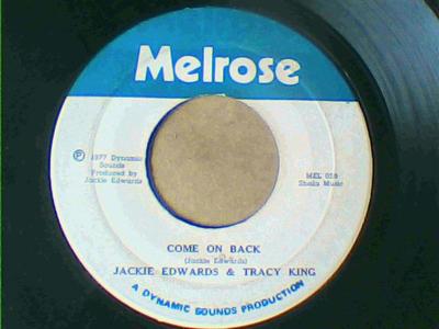 Come on back/version-jackie edwards & tracy king-melrose records-7"-vg