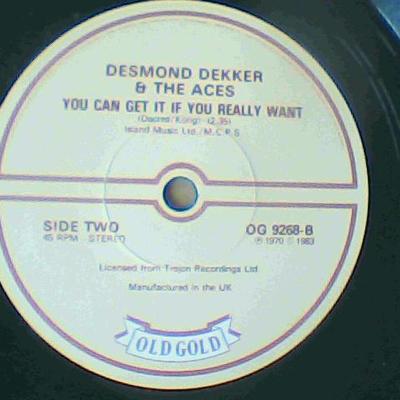 The israelites/you can get it if you really want-desmond dekker & the aces-old gold records-7"-vg