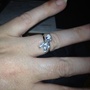 Four cz stones shaped as a flower white gold plated-1