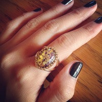 Vintage Topaz Opal Gold Ring - Thumbnail 1