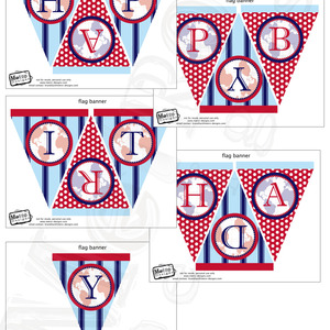 Nautical birthday banner - digital file - Thumbnail 4