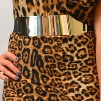Thick Gold Bar Belt