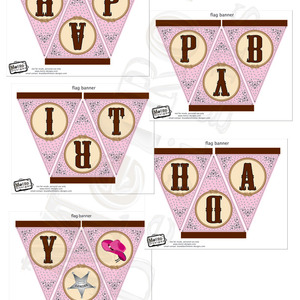 Pink cowgirl banner - digital file - Thumbnail 2