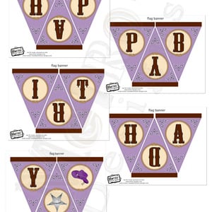 Purple cowgirl banner - digital file - Thumbnail 4