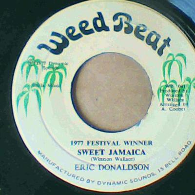 Sweet jamaica(1977 festival song winner)/version-eric donaldson-weed beat records-7"-vg