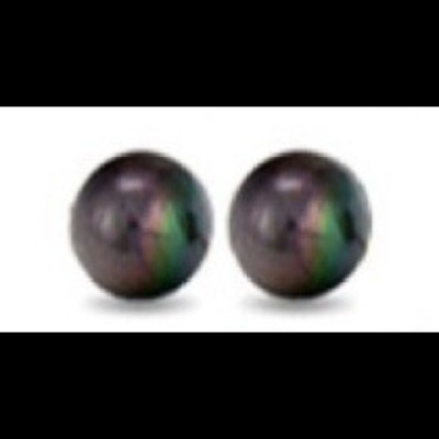 Genuine freshwater mystic pearl earrings sterling silver!