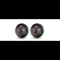 Genuine freshwater Mystic Pearl Earrings Sterling Silver! - Thumbnail 1