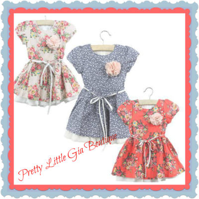 Spring red floral inspired olivia dress 