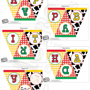 Barnyard birthday banner- digital file - Thumbnail 4