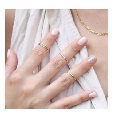 Gold midi/knuckle ring - set of 5
