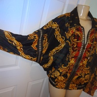 Vintage Otello Pelle Black Gold Track Jacket Size 2x-3x - Thumbnail 1