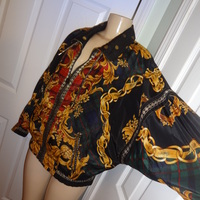 Vintage Otello Pelle Black Gold Track Jacket Size 2x-3x - Thumbnail 2