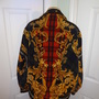 Vintage Otello Pelle Black Gold Track Jacket Size 2x-3x-4