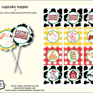 Barnyard birthday favor tags - Thumbnail 3