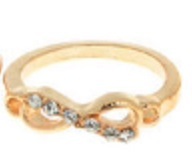 Rhinestone Infinity Midi Ring/Above the Knuckle Ring